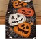 Black Pumpkins Spider Web Halloween Table Runner (Black) 	13" x 72"